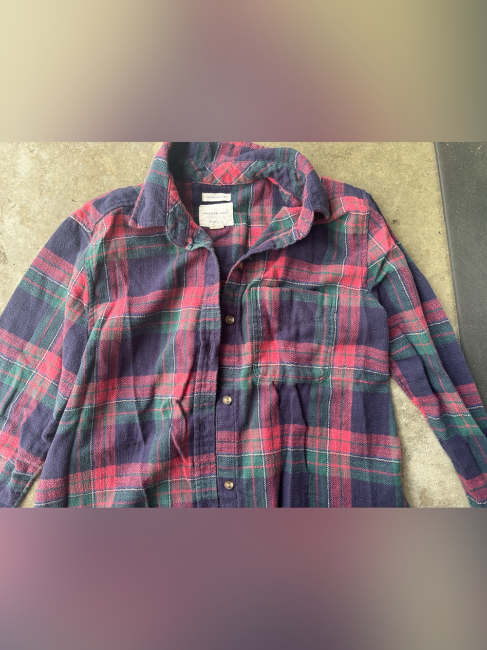 American Eagle Outfitters Plaid Button-Down Shirt - Picture 3 of 4